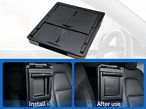 Interior Accessories With Cup Holder Insert, Armrest Hidden Drawer Storage Box, Secret Compartment for Tesla