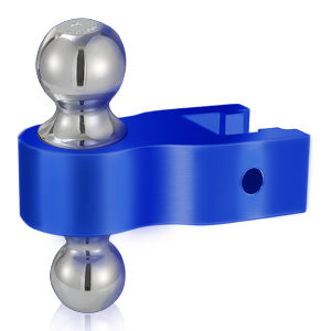 Adjustable Trailer Hitch Ball Mount, Fits 2.5-Inch Receiver, 6-Inch Drop/Rise Aluminum Drop Hitch, Double Stainless Steel Locks