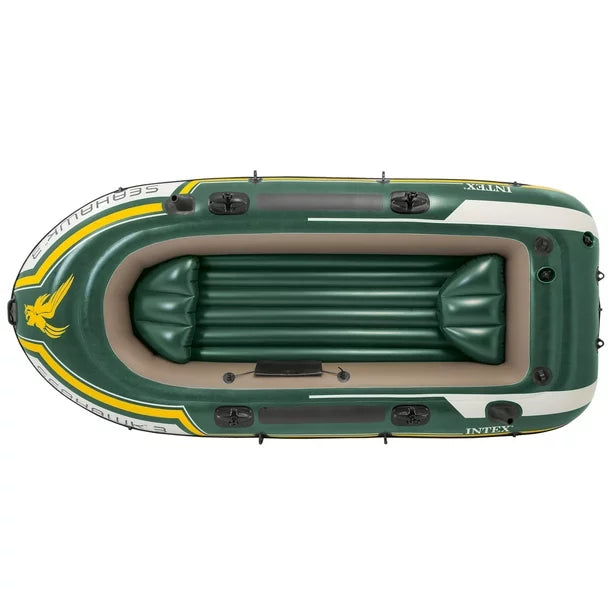 3 Person Inflatable Rafting Boat Set,  this boat set is designed to make every fishing trip a seamless and enjoyable experience for all on board.