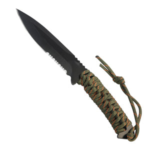 Sheath Provides Additional Protection & Convenience - Axe and two Knives have their own protective nylon Sheath, Fixed Blade Knife with Sheath, One-Piece Camping Hatchet and Hunting Knife with Rope Handle