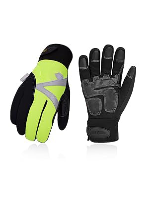3M Thinsulate insulation C100 lining to ensure our gloves for stay-dry comfort and traps warm air to keep your hands warm, Winter Mechanic Gloves, Cold Weather Waterproof Safety Work Gloves,