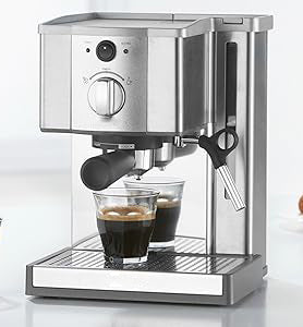 Select espresso when extracting or steam when texturing milk.15 Bars of Pressure accurately controls water temperature.Espresso Machine