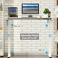 48 x 24 Inches Stand up Table,Height Adjustable Electric Standing Desk