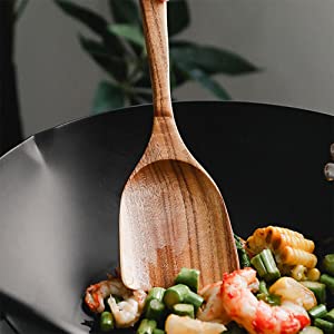8 Pack Wooden Spoons for Cooking, for High Heat Stirring, Baking, Non Stick Pots and Pans