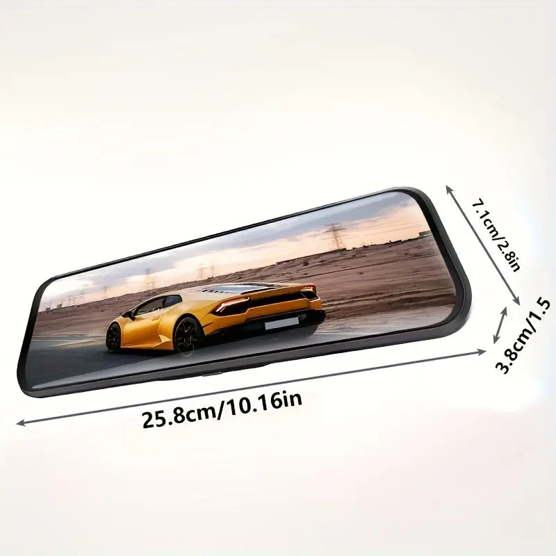 , Parking Assist And Monitor, Night Vision, 160° Viewing Angle, Split Screen Display With 8G - Car Rearview Mirror CameraB Memory Card -  Full Touch Screen Waterproof Front And Rear Camera