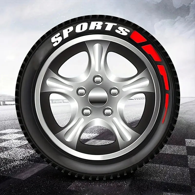 Rubber Tire Lettering Stickers