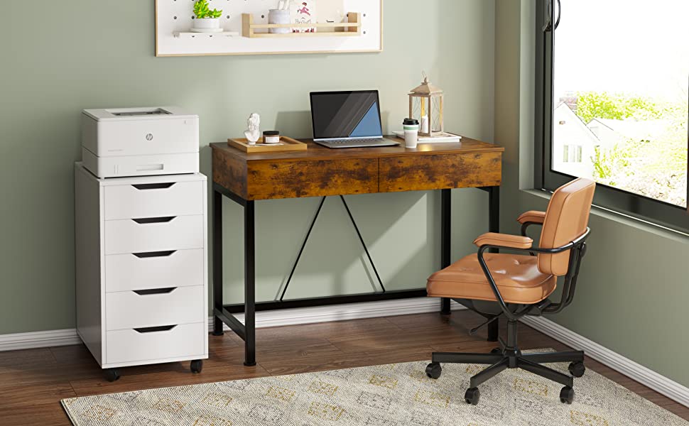 Home Office Desk with Storage