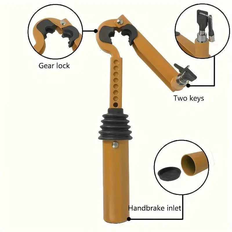 Anti-theft Handbrake Lock Interior Safety Gear Lock For Ultimate Car Security