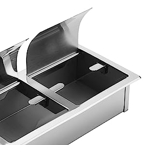 Dual Roll Toilet Paper Holder, Shelf Rust-Proof Stainless Steel Facial Tissue Dispenser Wall Mounted, SIlver