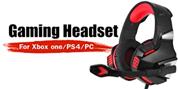 Gaming Headphones with Noise Cancelling Mic LED Light