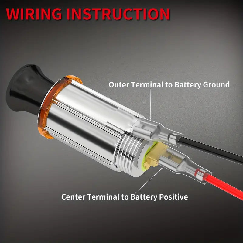 Plug Car Cigarette Lighter Replacement Eject Button Auxiliary For Automotive Golf Cart