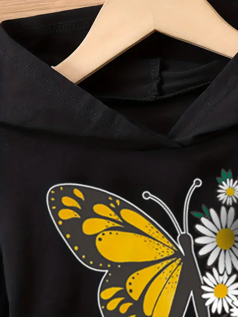 Hoodies for GIRLS Butterfly Oversized Sweatshirts for GIRLS Pullover Hoodies for Women Hooded Loose Fit