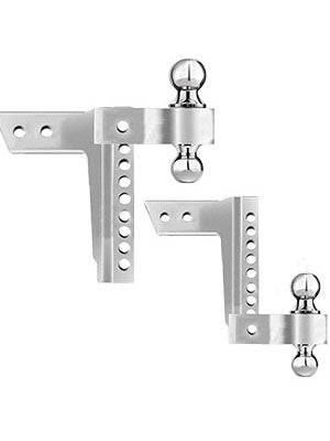:Trailer hitch ball mount is designed using powder coated aircraft-grade aluminum. which grants long-lasting defense against rust, wear and corrosion  Fits 2.5 Inch Receiver,8-Inch Drop/Rise Drop Hitch, 2