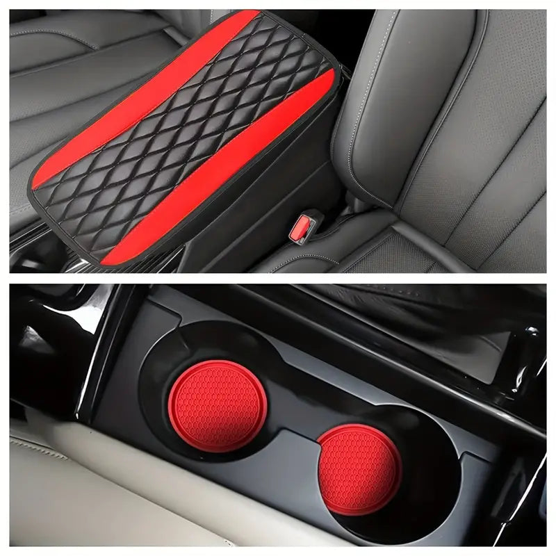 2pcs Non-slip Silicone Coasters, Universal Fit For Most Vehicles.