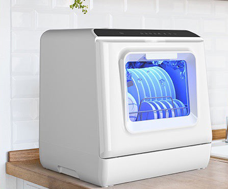 You can check the washing status through the glass. Top touch button for easy operation and recognition,  Dishwasher With 5-Liter Built-in