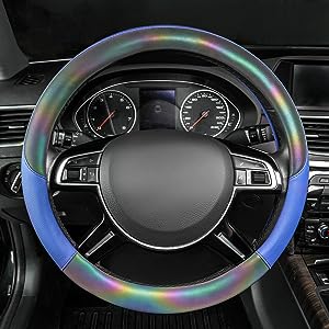 Comfortable Handle And Grip Feeling It's comfortable and soft PU leather Feel Very comfortable when driving. Protect your hands, Glossy Color Changing PU, Anti-Skip Veins Design