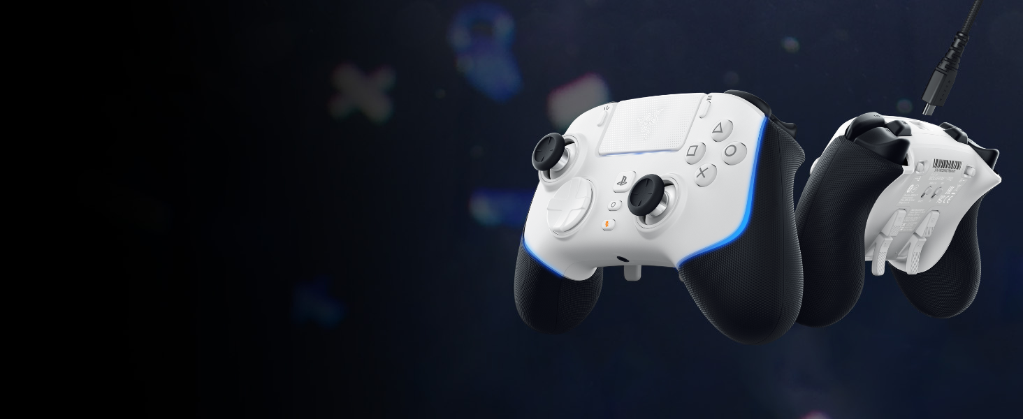 ighting style from over 16.8 million colors and a suite of effects via the Razer Controller app for iOS and Android, Controller for PlayStation 5 / PS5 PC: HyperSpeed Wireless - Mecha-Tactile Action Buttons - 8-Way Microswitch