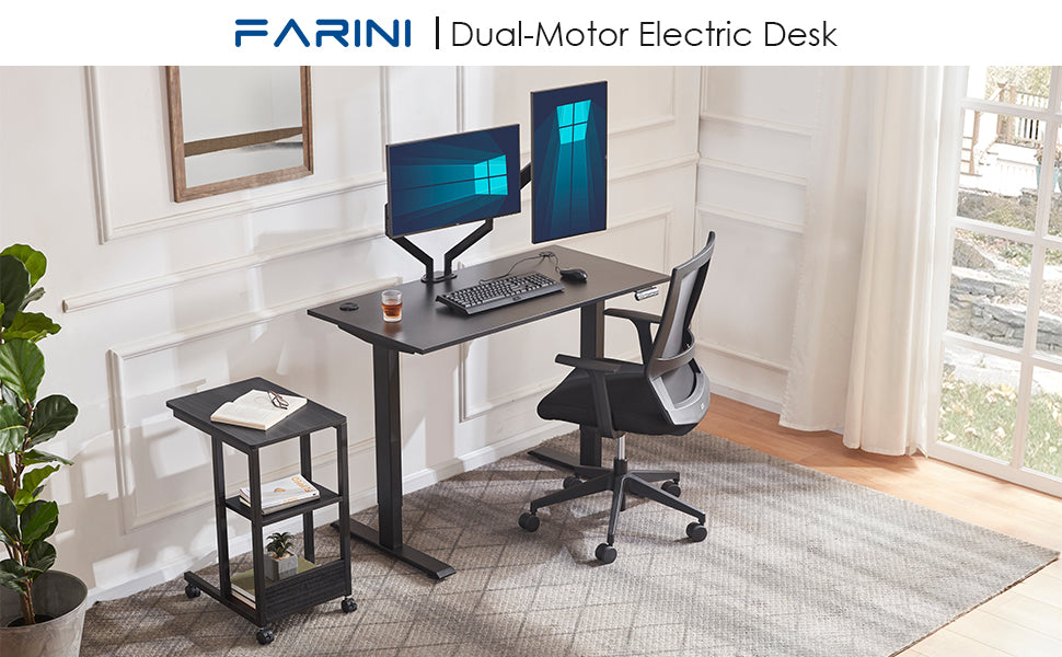 Electric Standing Desk One-Piece Tabletop,Home Office Stand Up Desk L48 x W24