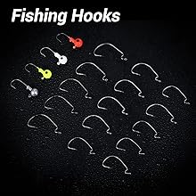 all accessories including fishing lures, hooks, Jig Head, Weights Sinker, Tackle Box and More Fishing Gear Lures Kit Set,