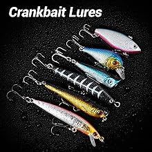 all accessories including fishing lures, hooks, Jig Head, Weights Sinker, Tackle Box and More Fishing Gear Lures Kit Set,