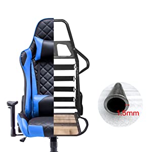 Gaming Chair for Adults Fabric Office Chair with Footrest High Back Ergonomic Computer Chair Swivel Task Chair with Adjustable Lumbar Support