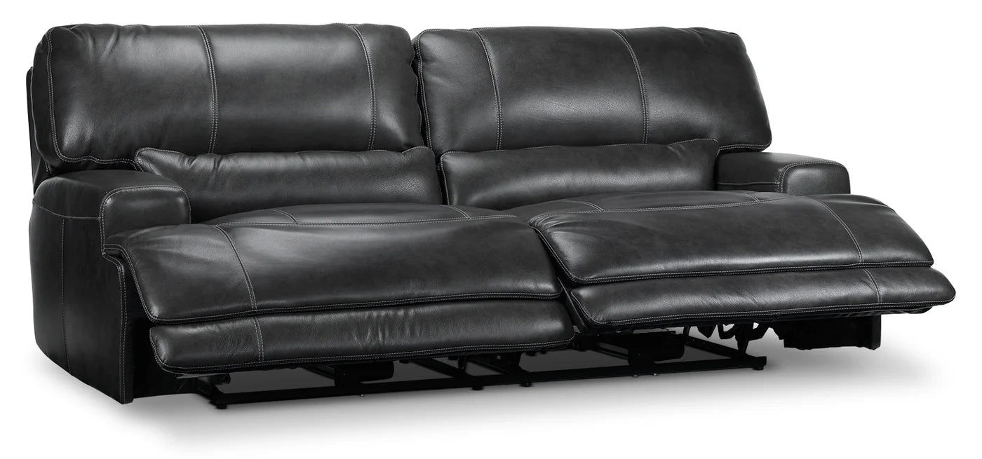 , oversized design work hand in hand with the smooth reclining mechanism that can be activated , Charcoal Sofa