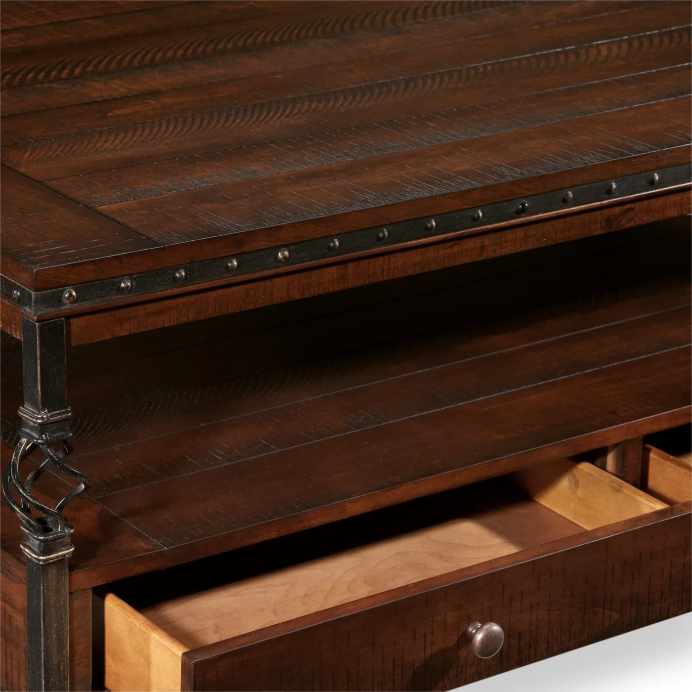 wood construction features a rich walnut finish that adds warmth and traditional flair to your setup, Coffee Table