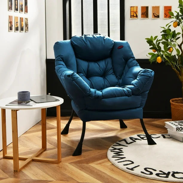 Chair Single Sofa Chair w/ Side Pocket Navy
