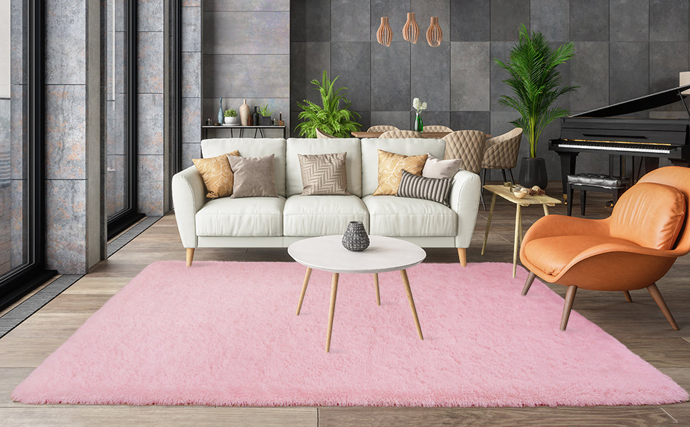 Living Room Rug, luxurious faux velvet and high density foam