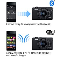 Canon EOS M200 Compact Mirrorless Digital Vlogging Camera with EF-M 15-45mm lens, Vertical 4K Video Support, 3.0-inch Touch Panel LCD, Built-in Wi-Fi, and Bluetooth Technology, Black