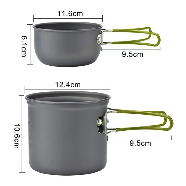 Outdoor Camping Pan Hiking Cookware Backpacking Camping Pots and Pans Camping Cookware