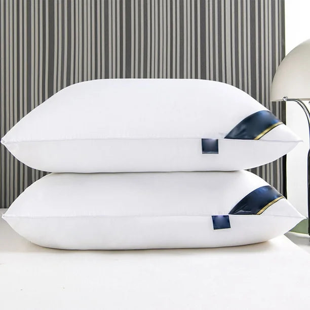 oft And Supportive Down Bed Pillow, Suitable For Back, Side, And Stomach Sleepers, Made Of Skin-friendly Cotton Fabric,