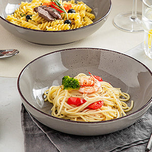 Serving Bowls Porcelain Prep Plates Bowls Set of 4, Wide and Shallow Bowls, Pasta, Salad, Oatmeal, Ideal Gift Home Decor,