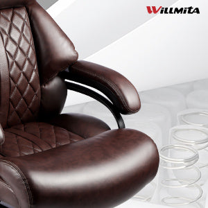 Executive Office Chair Ergonomic PU Leather Office Chair.Lumbar Support with Adjustable High Back Lumbar Support. Modern Executive Chair and Computer Desk Chair, for Heavy People Executive