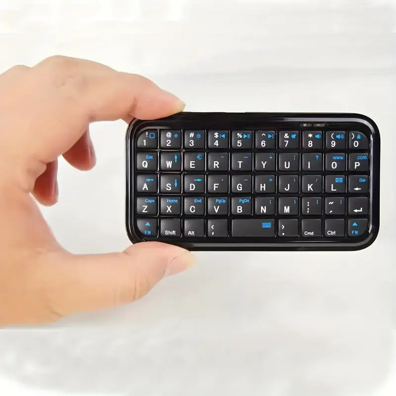 Mini Bluetooth Keyboard with Soft Keys, Lightweight Portable Rechargeable Wireless Small Silent Keyboard for Tablet, PC Computer, Laptop, Smart Phone, for Windows, Andriod, iOS (Black)