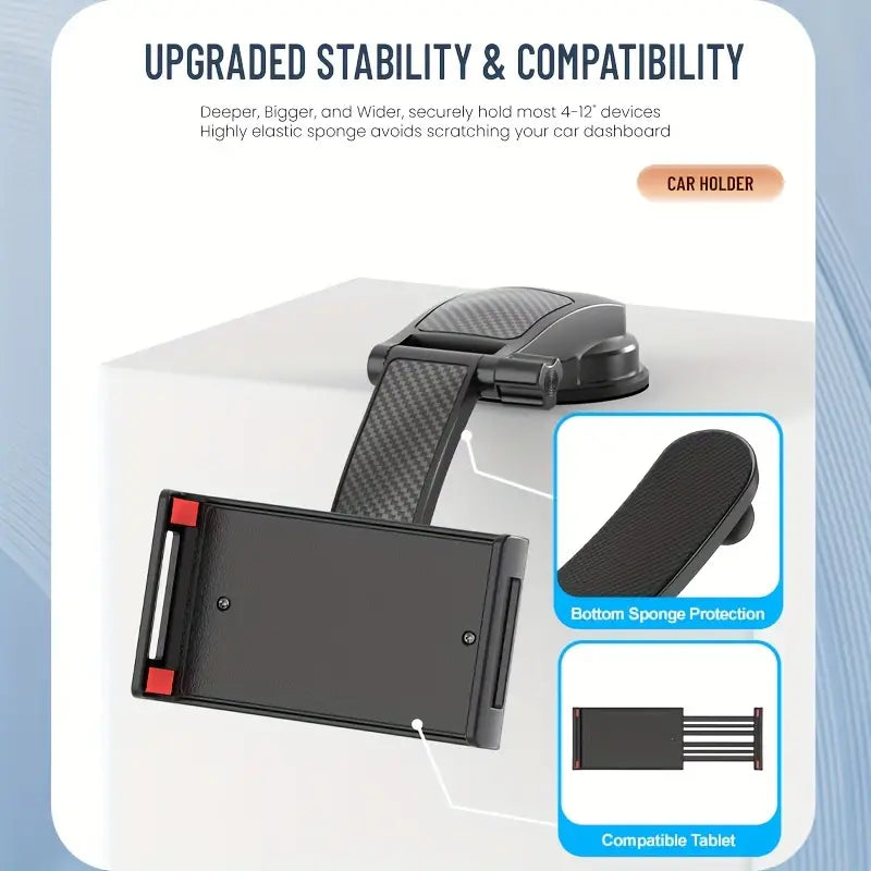 , Durable ABS Material Phone Mount For Car Dashboard Tablet Mount For Car t for Phones & Tablets,