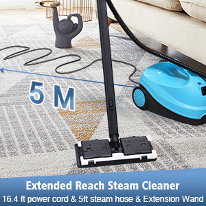 Steam Mop with 21-Piece Accessory Set, 1500W Heavy Duty Steamer Carpet Cleaner for Multi-Purpose 16.4ft Power Cord