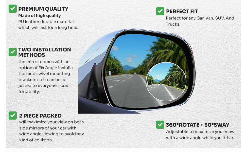 TOP QUALITY BLIND SPOT MIRROR  Will Keep You Driving Safe 100% and We Guarantee Satisfaction , Blind Spot Accessories 2