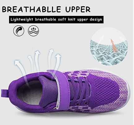 Unisex Lightweight Breathable Athletic Running Tennis Fitness Shoes for Toddler/Little Kid/Big Kid