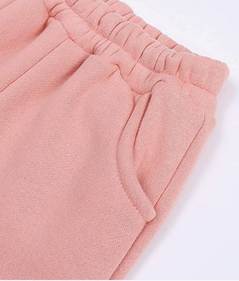 Tracksuit Kids Solid Color Hooded Sweatsuit Thick Cotton Pullover Sweatshirt + Pants Outfits Set