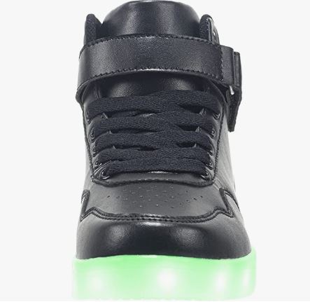 Unisex Kids LED Light Up Shoes High Top Cool USB Rechargeable Flashing Sneakers