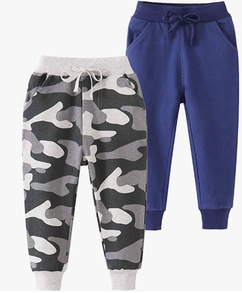 Boys Cotton Jogging Pants, Pull-On