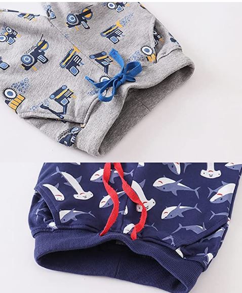 Boys Cotton Jogging Pants, Pull-On