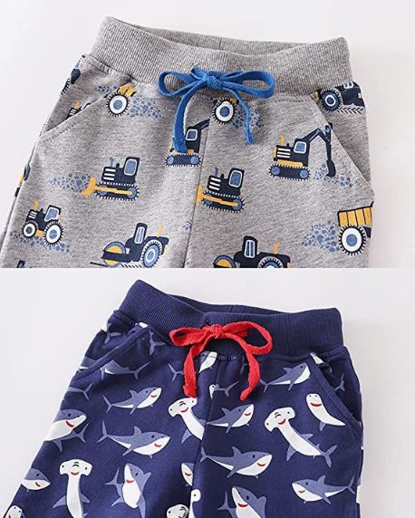 Boys Cotton Jogging Pants, Pull-On