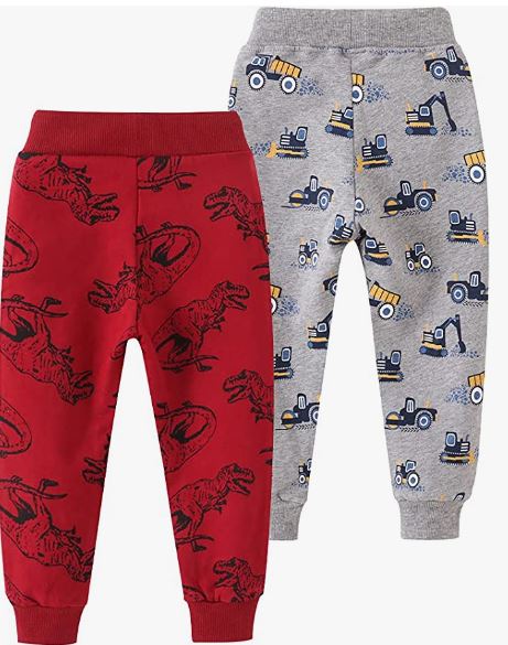 Boys Cotton Jogging Pants, Pull-On