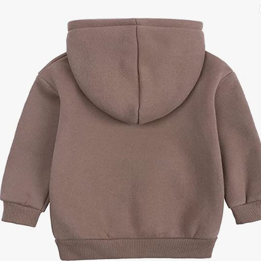 Tracksuit Kids Solid Color Hooded Sweatsuit Thick Cotton Pullover Sweatshirt + Pants Outfits Set
