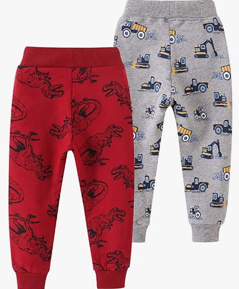 Boys Cotton Jogging Pants, Pull-On