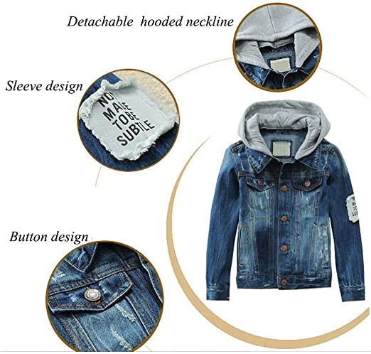 UNISEX Jacket Button Down Jean Coat Outwear