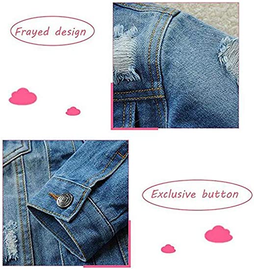UNISEX Jacket Button Down Jean Coat Outwear