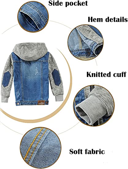 UNISEX Jacket Button Down Jean Coat Outwear